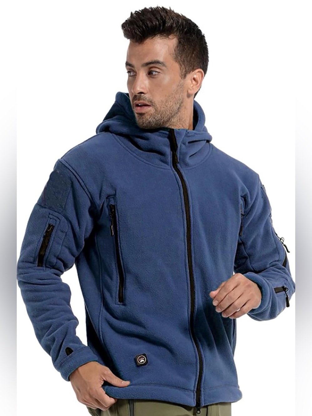 ReFire Gear Blue Warm Military Tactical Sport Fleece Hoodie Jacket XL